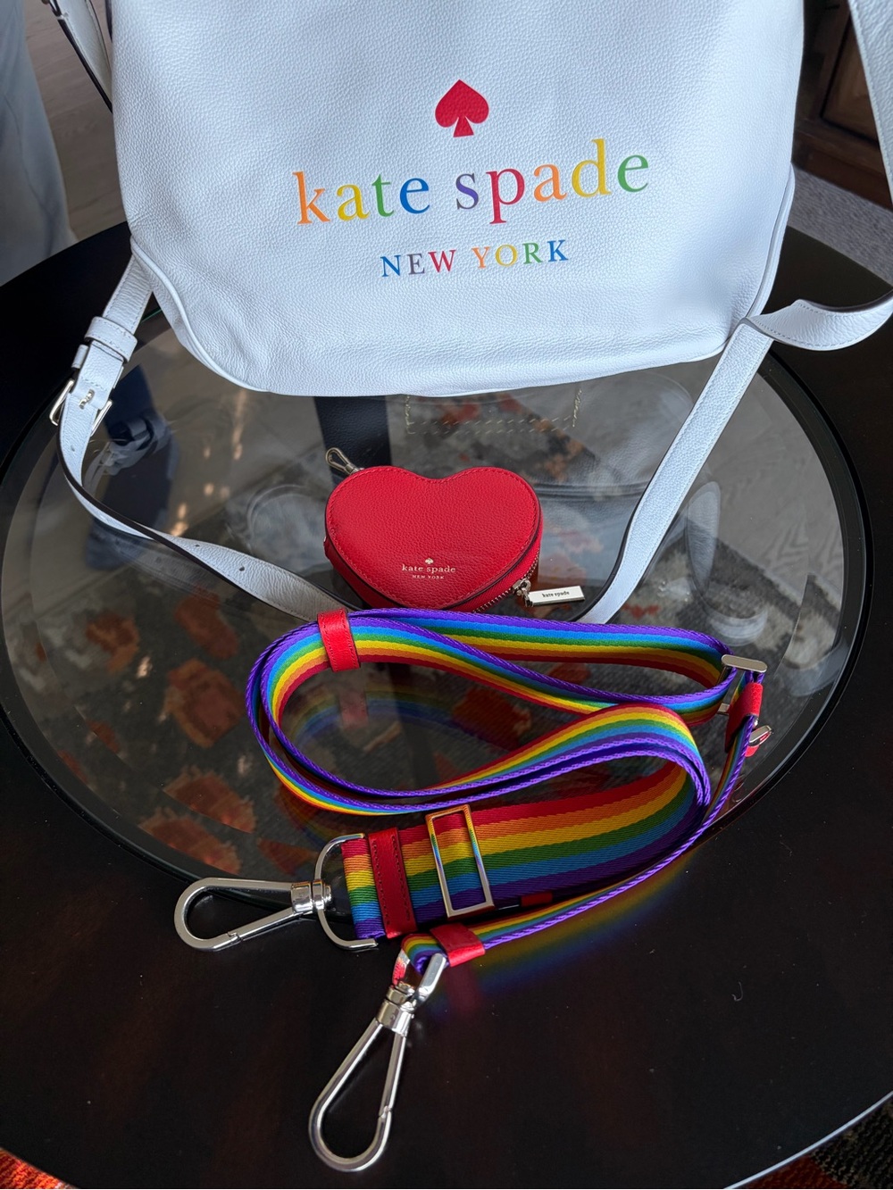 Kate Spade Rosie Limited edition pride bag with coin purse